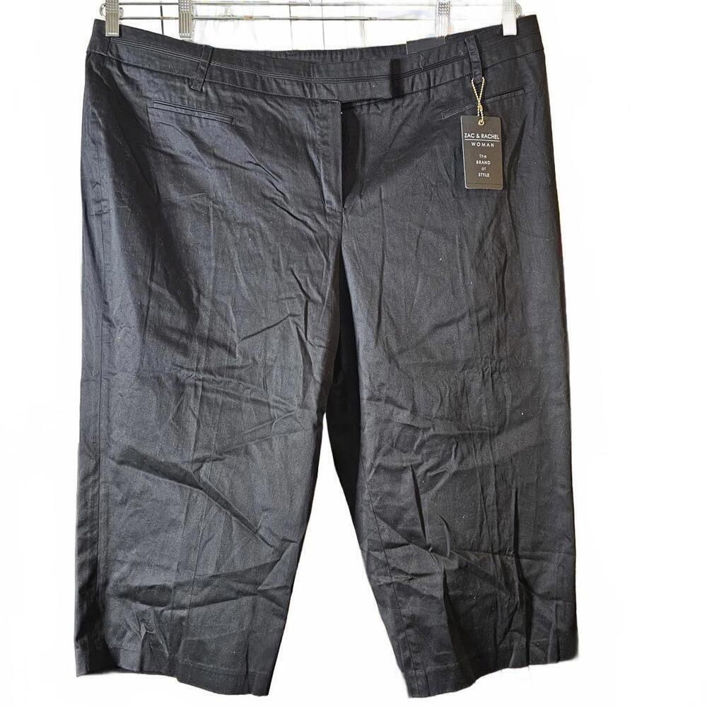 Zac & Rachel Women's Slim Crop Black Pants Size 14